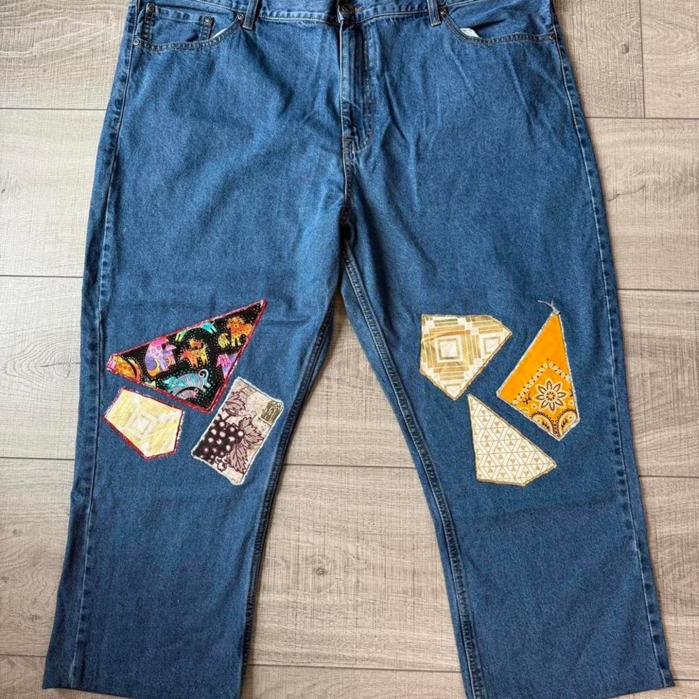 Vintage Patchwork Jeans - Size‎ 46